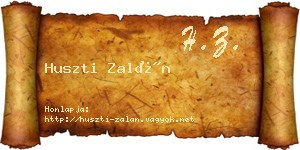 Huszti Zalán névjegykártya